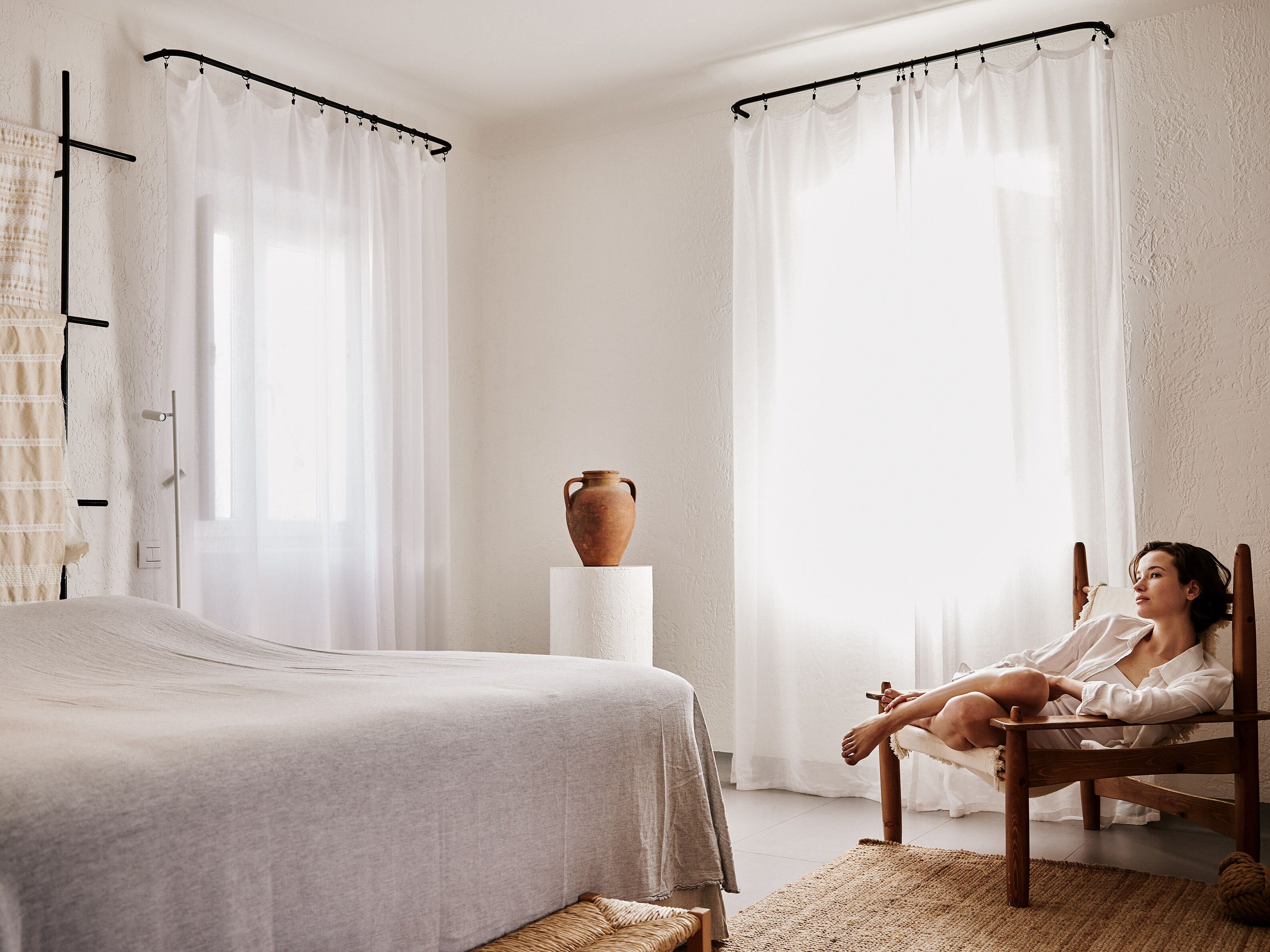 Bohemian Sunset & Sea View Suite with Heated  Plunge Pool | 高档床上用品、加厚床垫、迷你吧、客房内保险箱