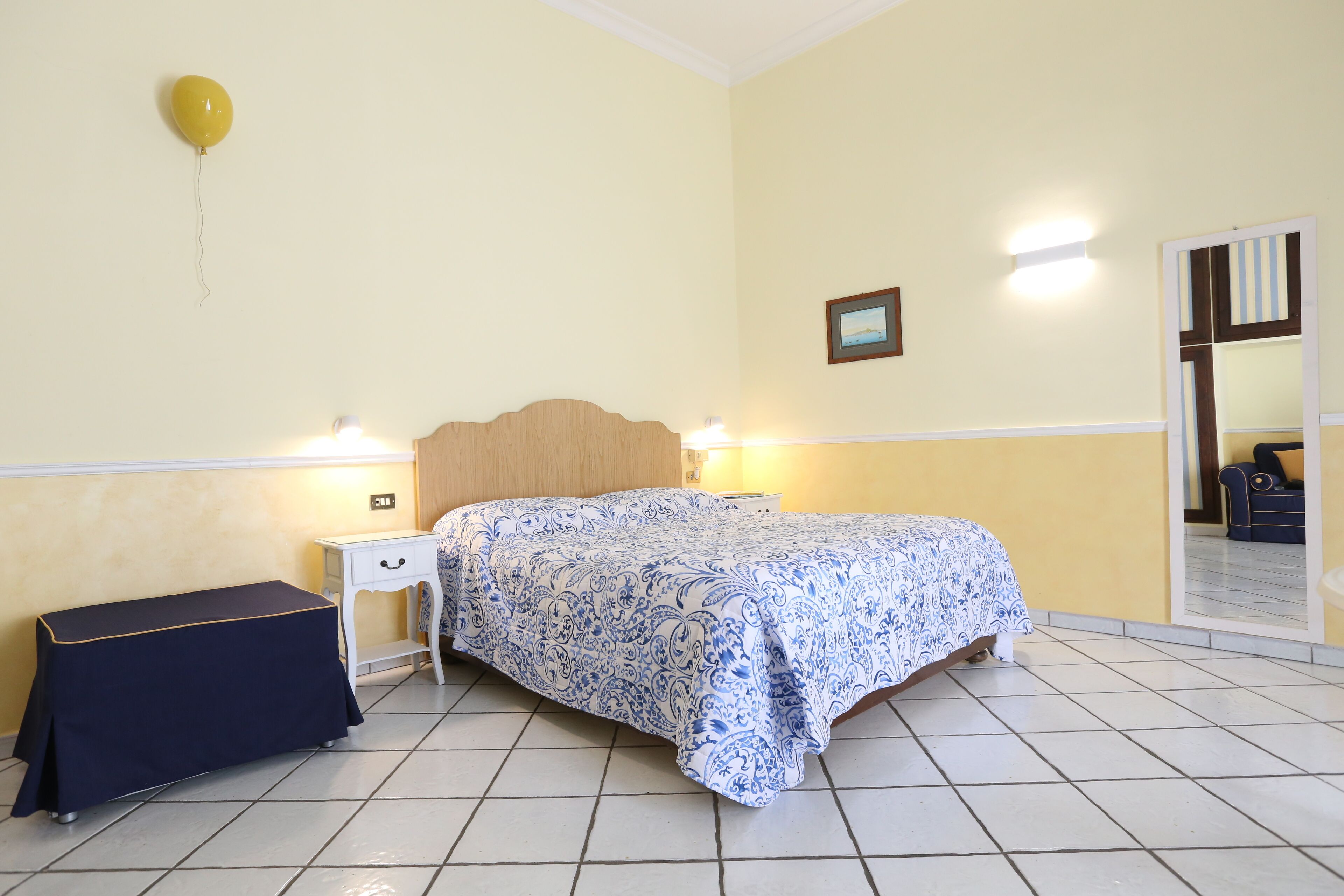 Premium bedding, down comforters, desk, iron/ironing board (on request)