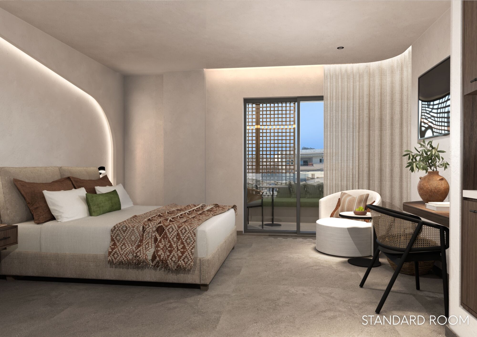 Premium Double Room, Pool View | Free WiFi, bed sheets