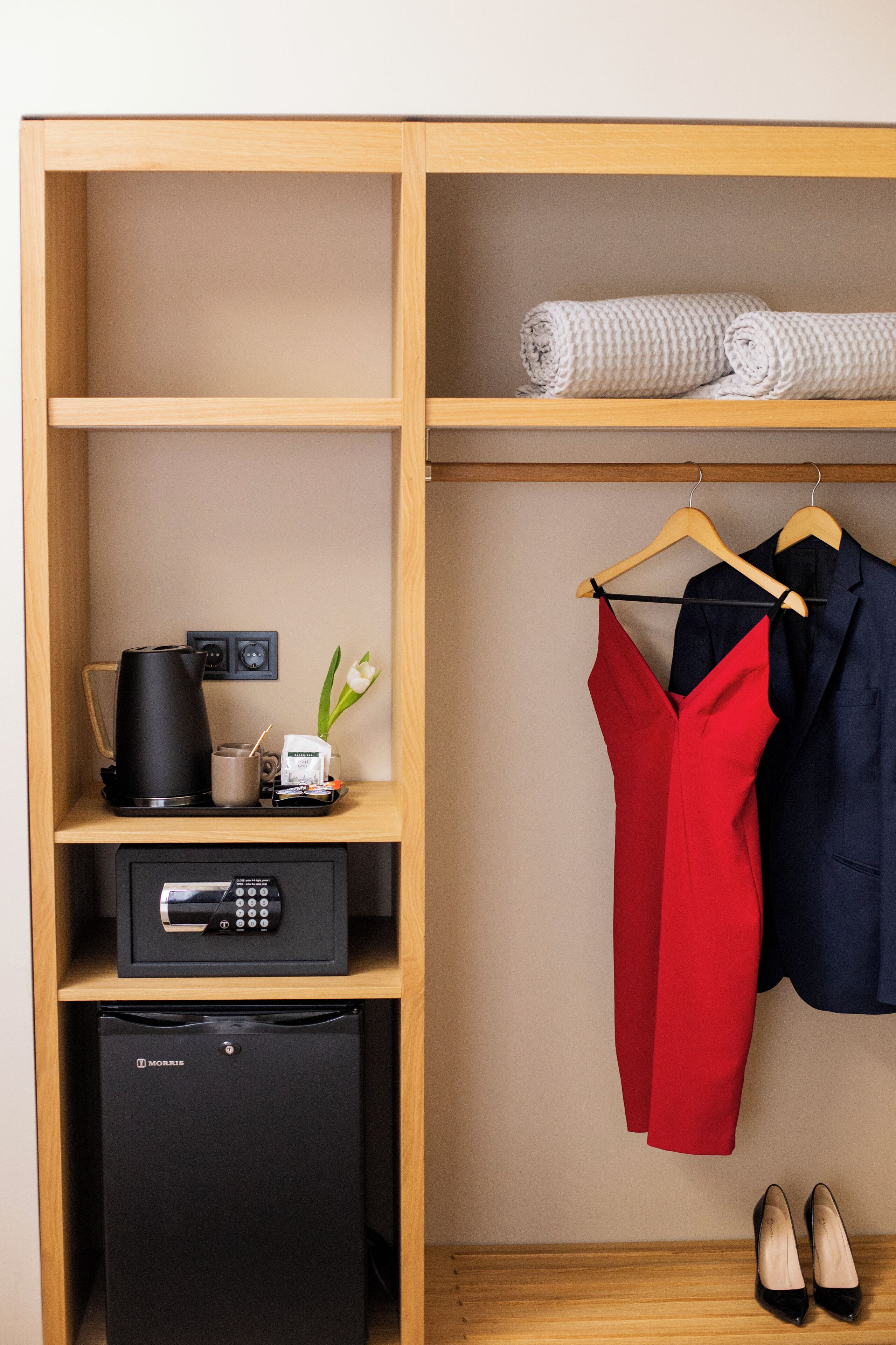 in-room safe, desk, blackout curtains, iron/ironing board