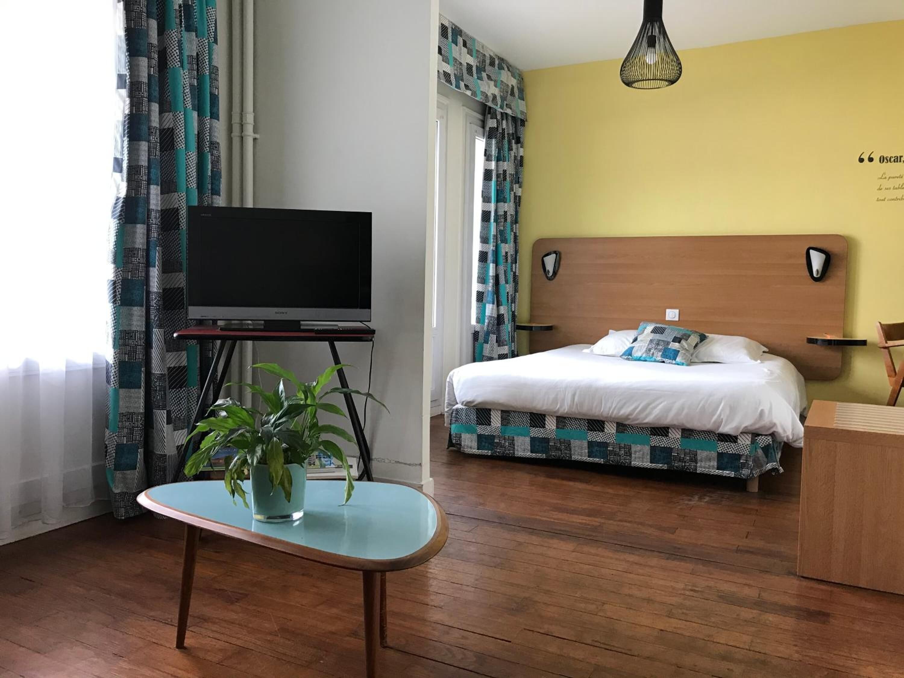 Premium bedding, desk, blackout curtains, iron/ironing board