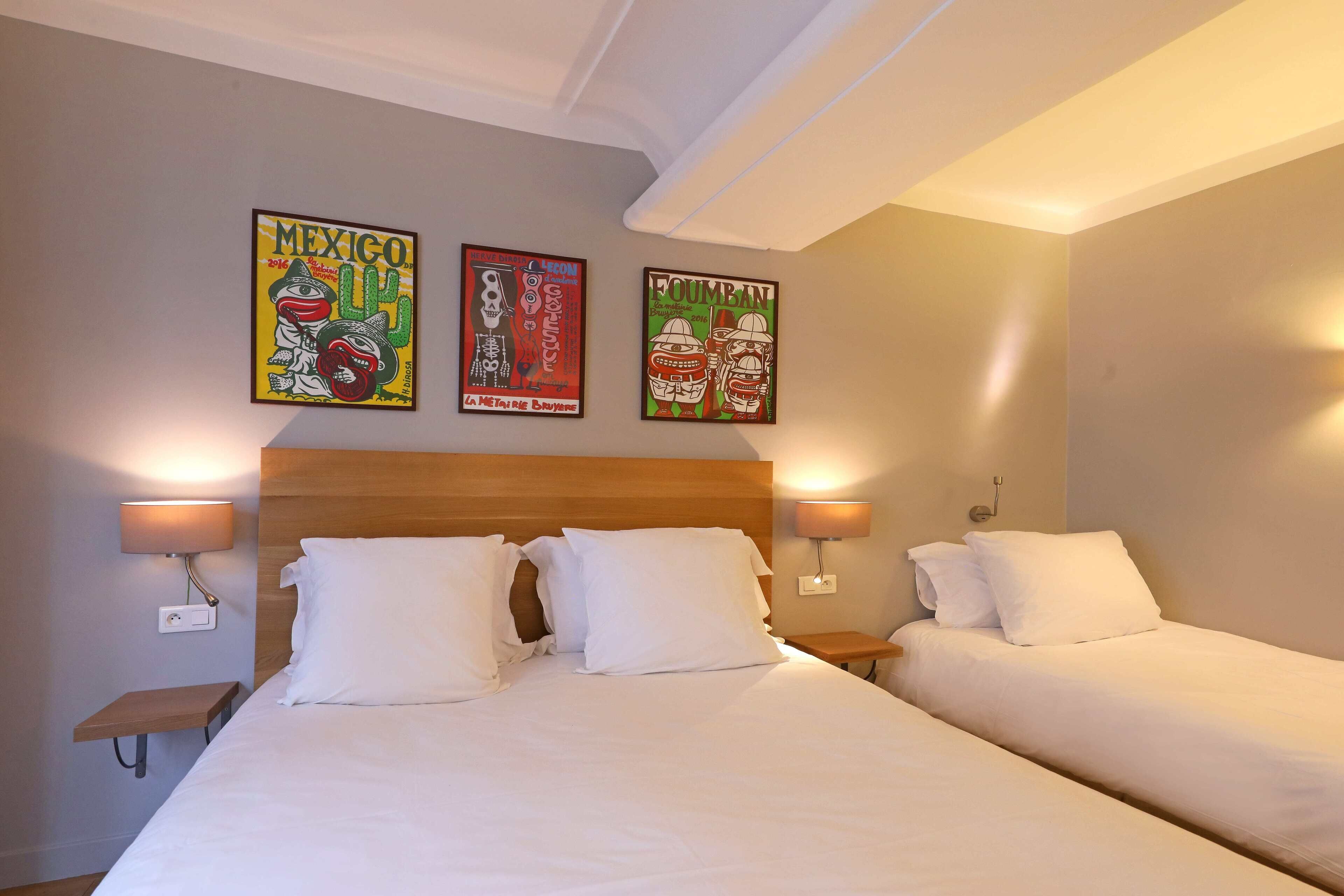 comfort triple room | premium bedding, in-room safe, desk, laptop workspace