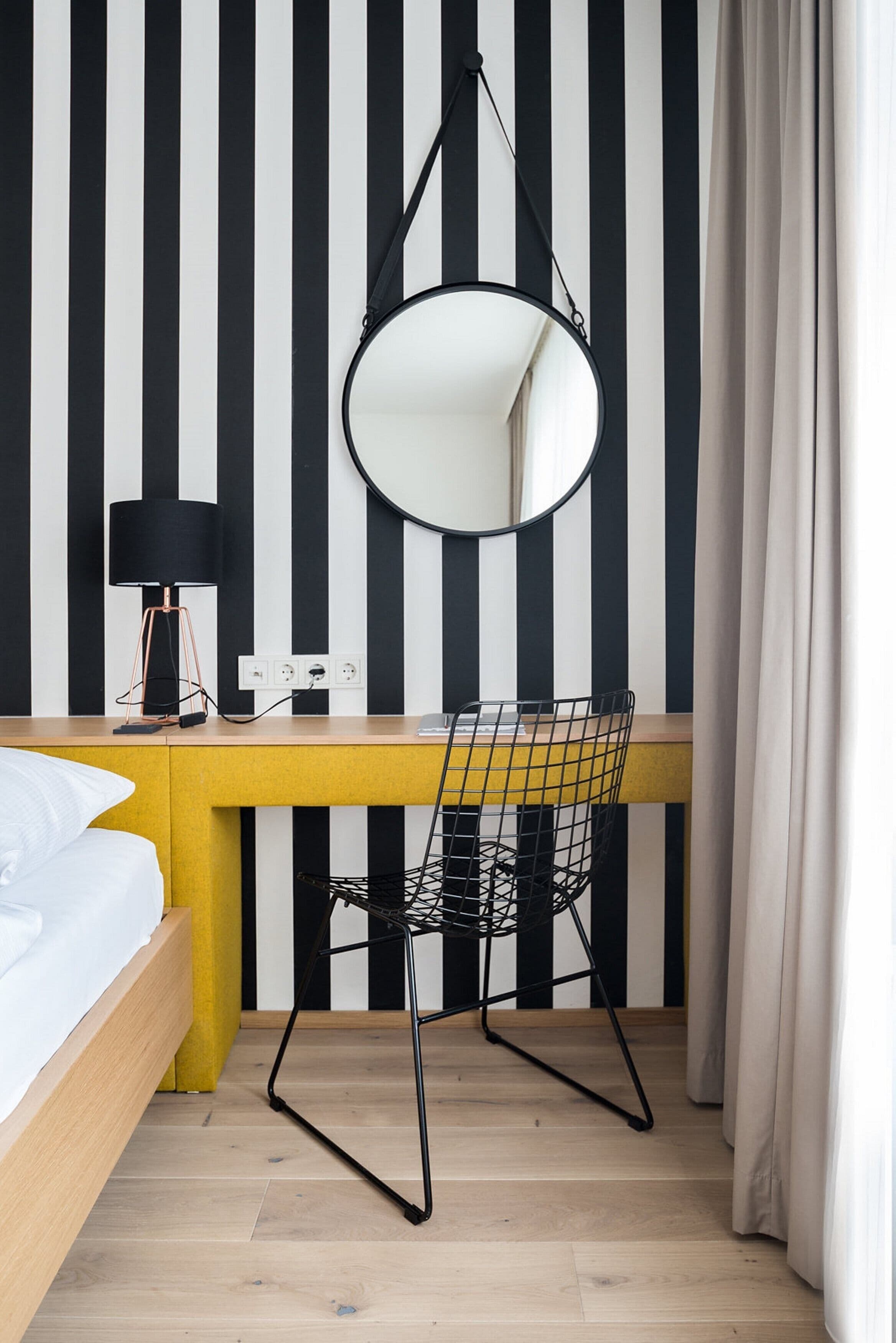 hypo-allergenic bedding, in-room safe, individually decorated