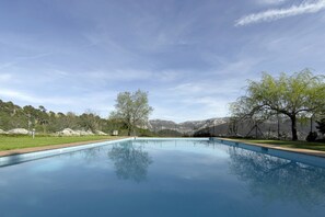 Outdoor pool, open 11:00 AM to 7:30 PM, pool umbrellas, sun loungers