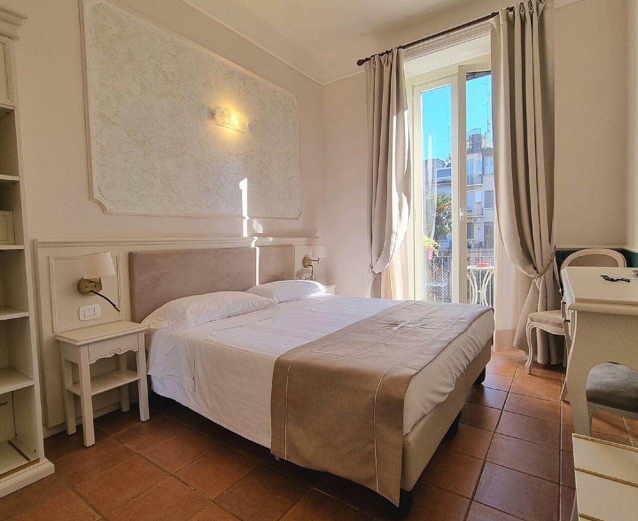 royal double room, garden view | in-room safe, desk, blackout curtains, soundproofing