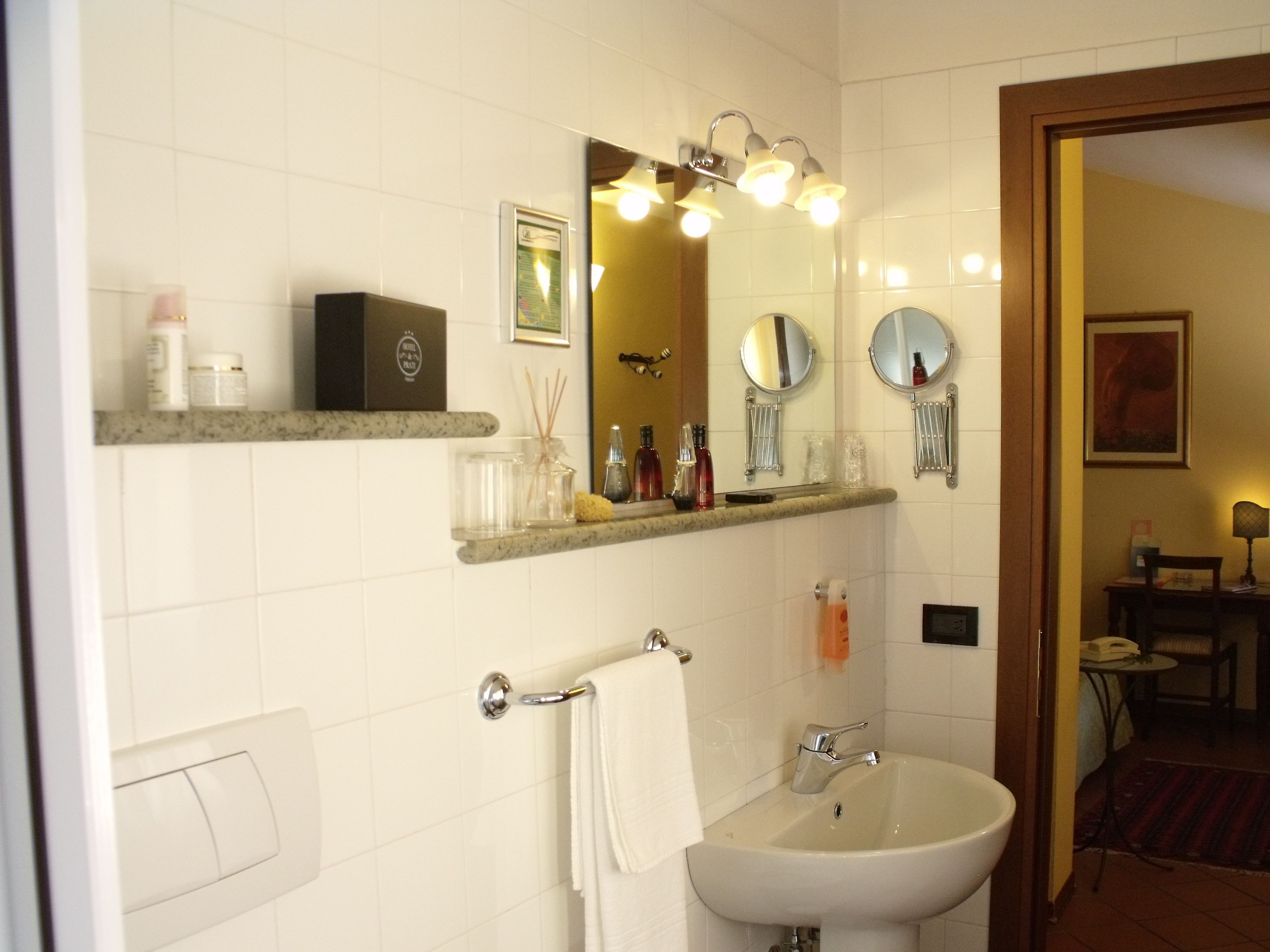 shower, free toiletries, hair dryer, bidet