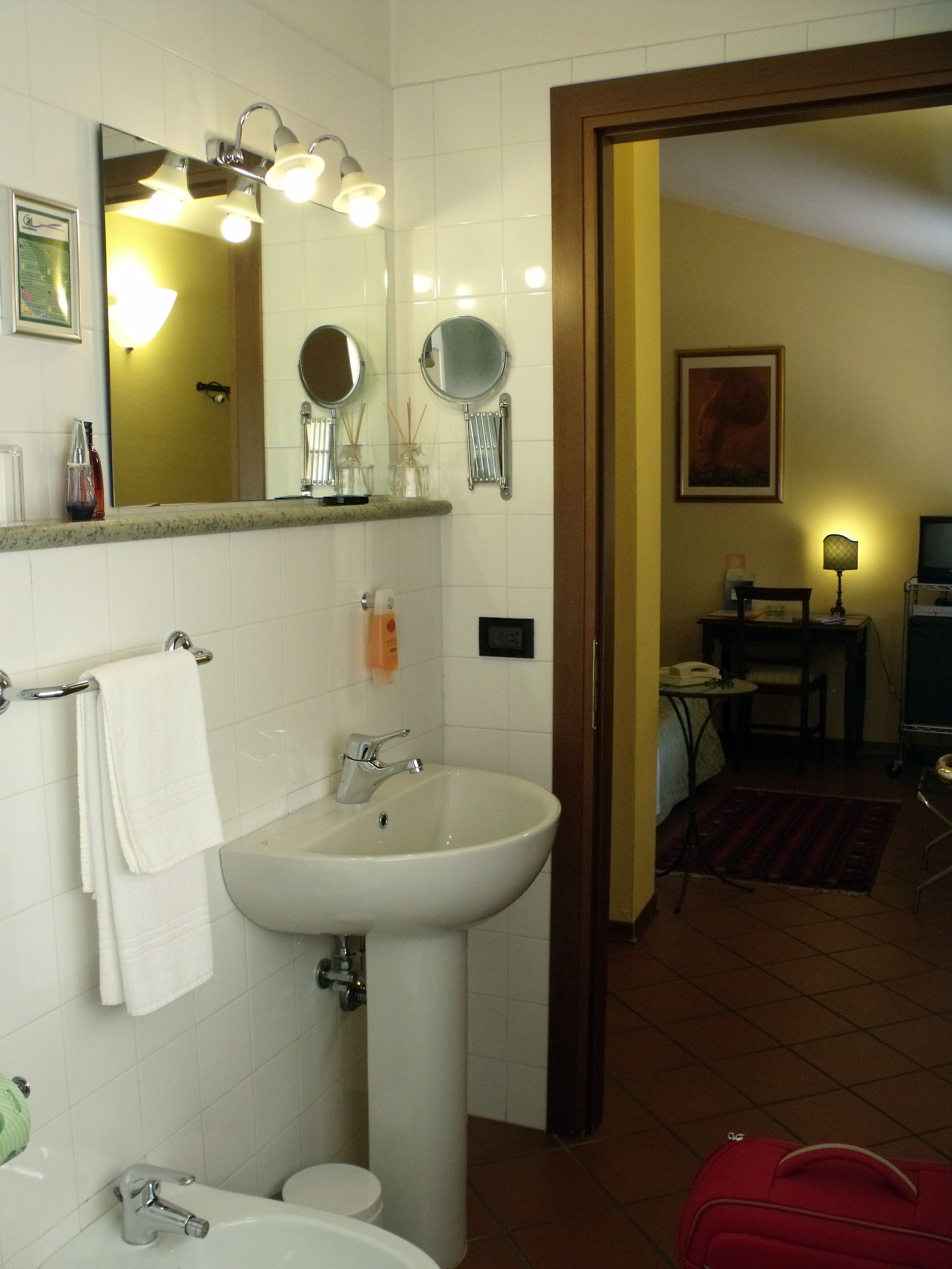 standard single room | bathroom | shower, free toiletries, hair dryer, bidet