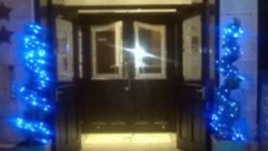 The entrance to the Celtic Lodge with a sign above the door. - Celtic Lodge Guesthouse - Restaurant & Bar (Dublin)