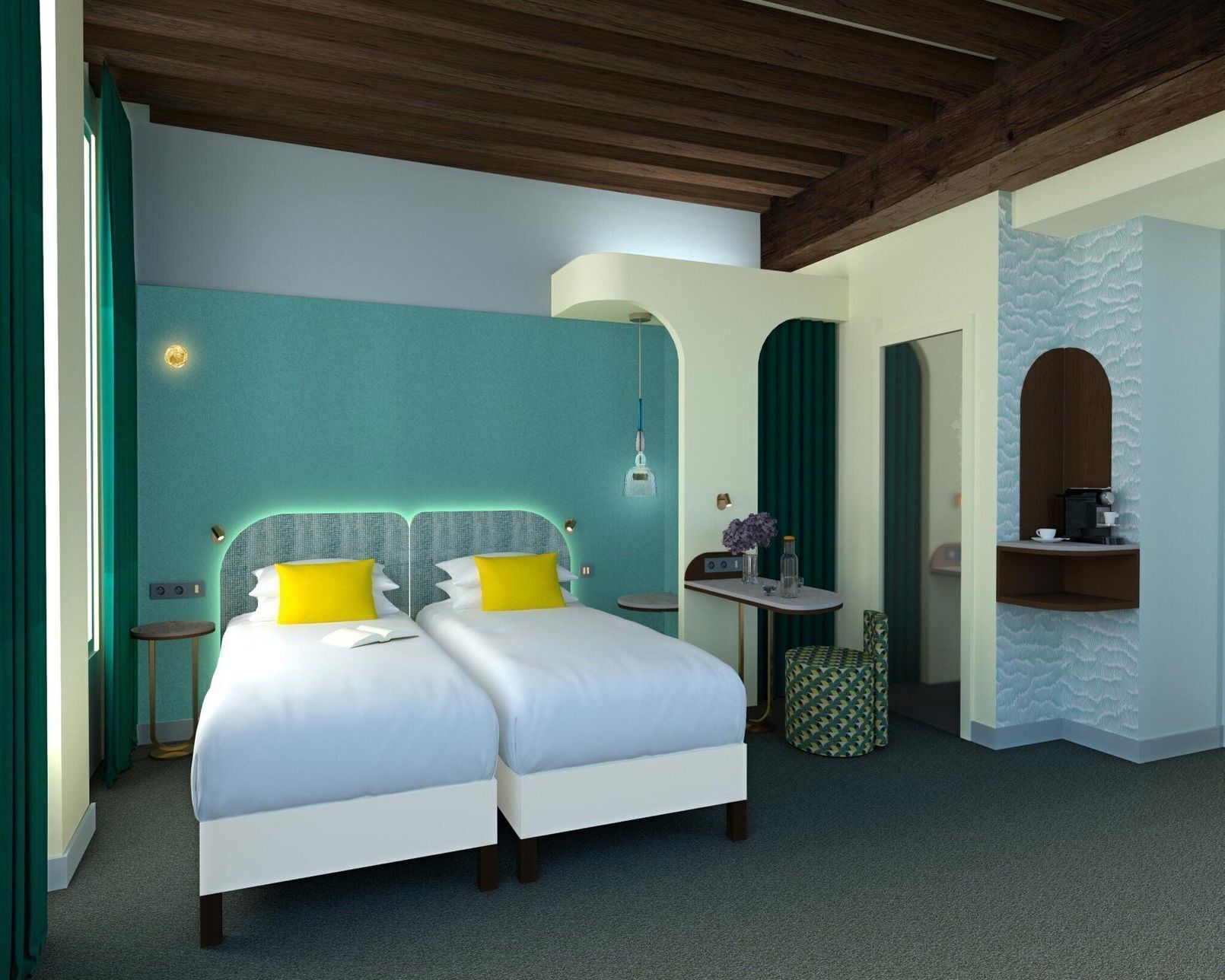 Premium bedding, in-room safe, individually decorated, desk