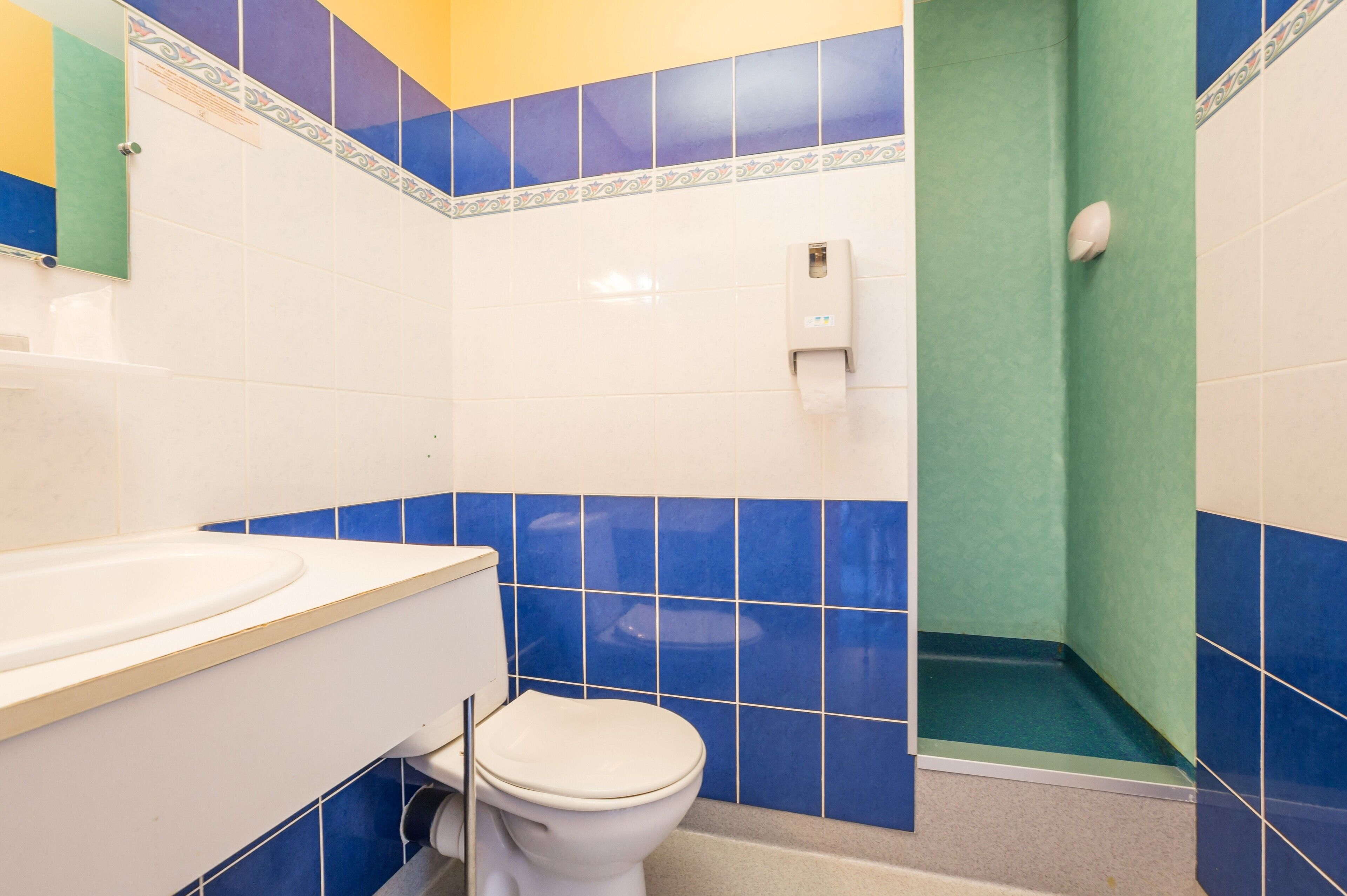 free toiletries, hair dryer, towels