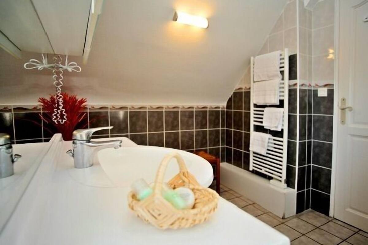 comfort double room | bathroom amenities | shower, rainfall showerhead, free toiletries, hair dryer