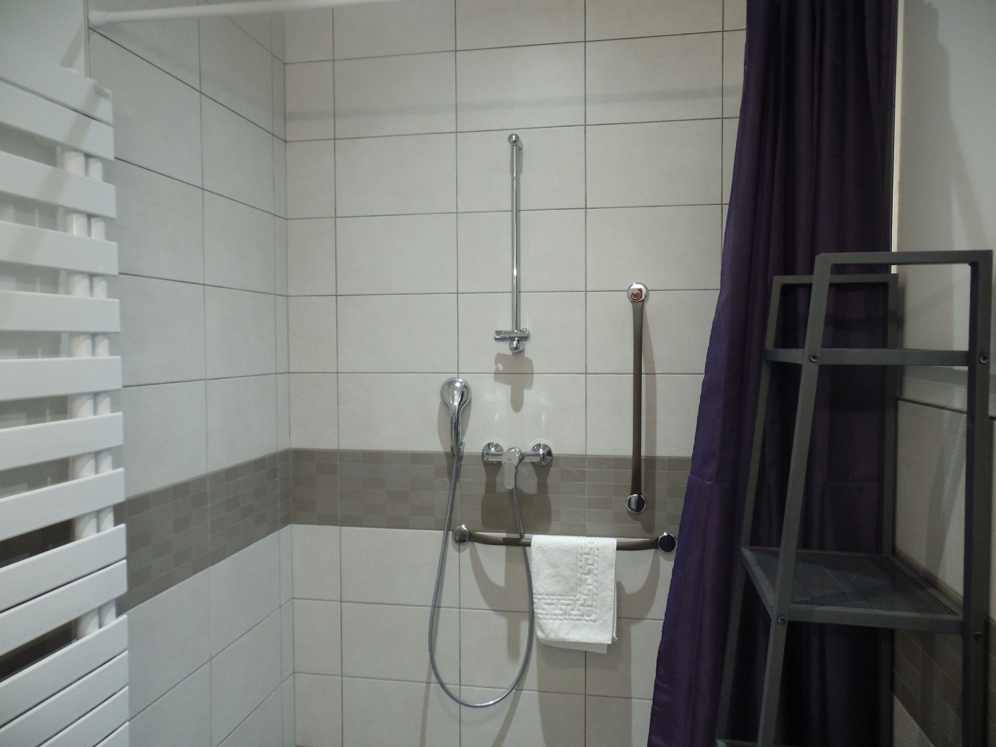 family quadruple room, accessible | bathroom shower