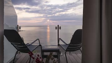 Superior kamer, balkon, uitzicht op zee | 1 slaapkamer, luxe beddengoed, Tempur Pedic-bedden