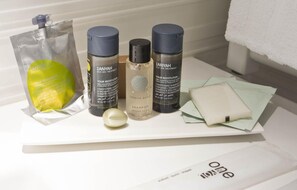 Free toiletries, hair dryer, towels