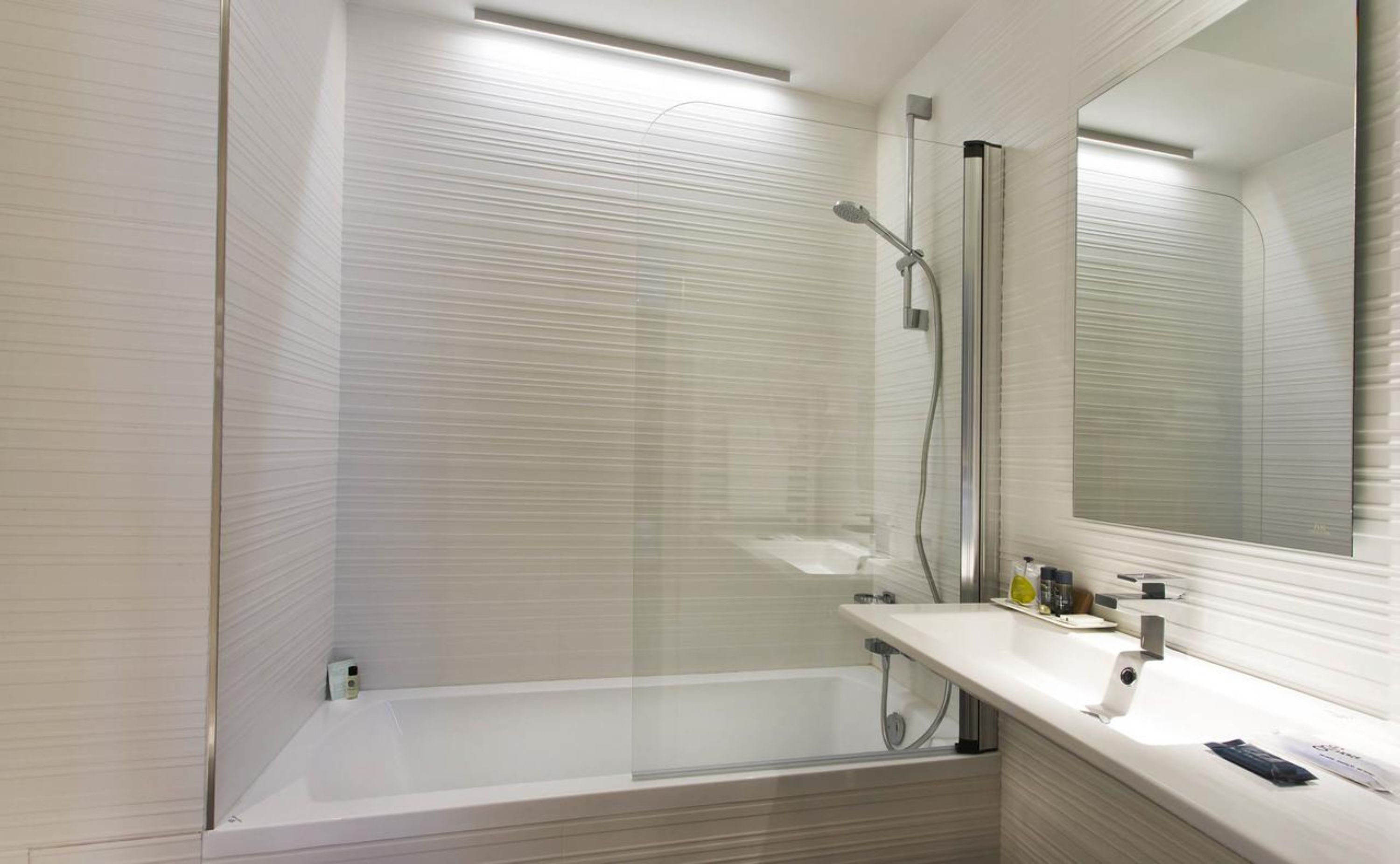 free toiletries, hair dryer, towels