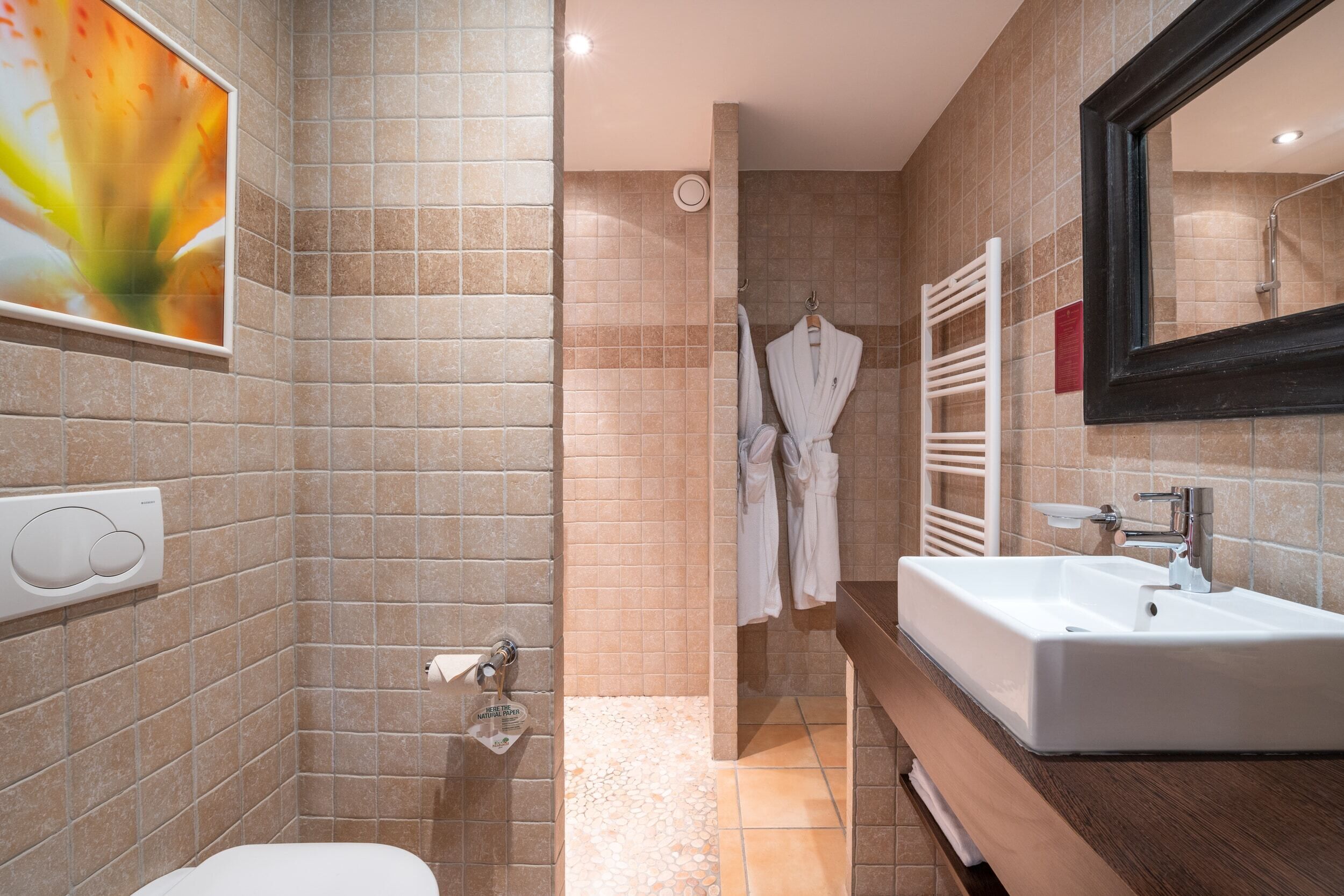 superior double or twin room | bathroom | free toiletries, hair dryer, dressing gowns, slippers