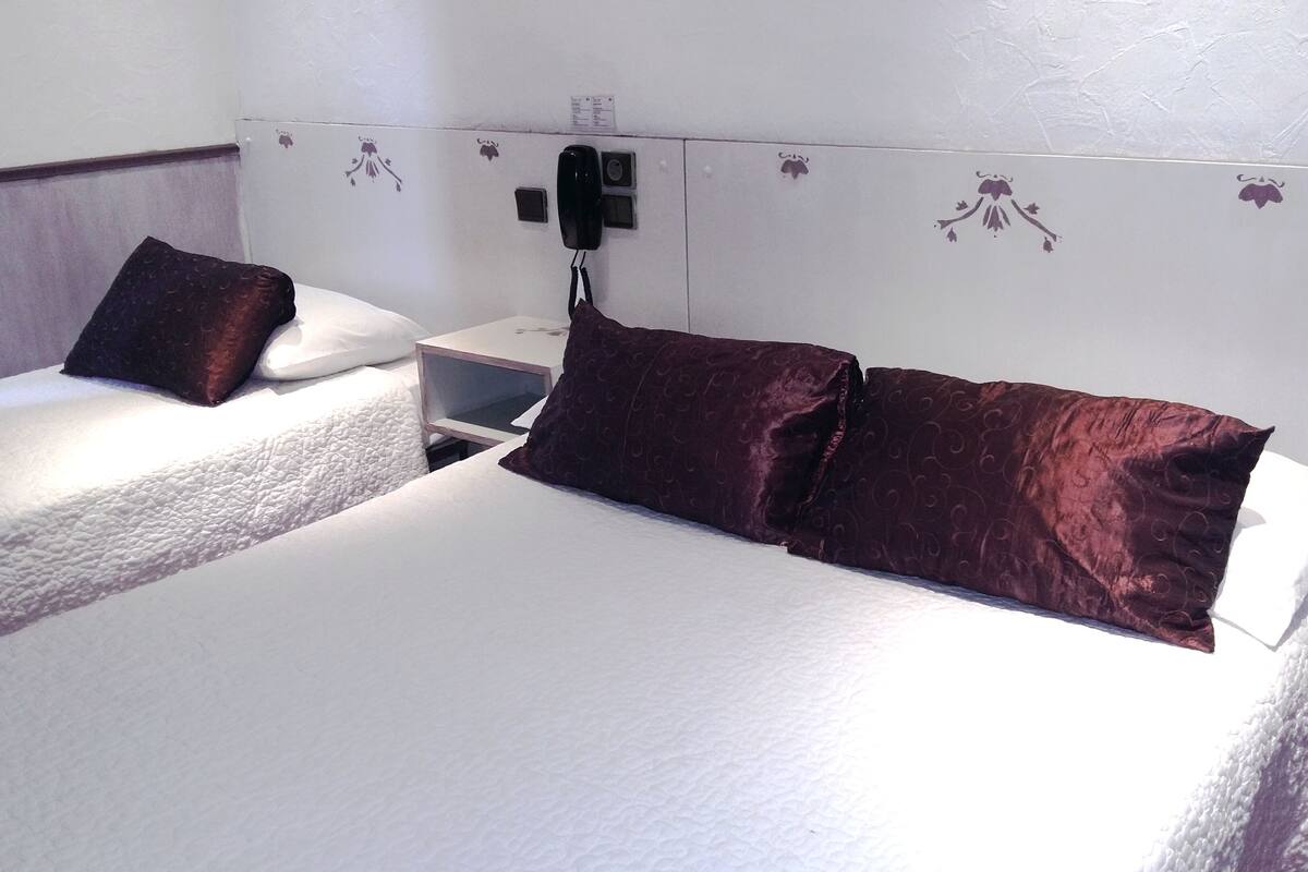 Economy Triple Room | Soundproofing, iron/ironing board (on request), WiFi (free)