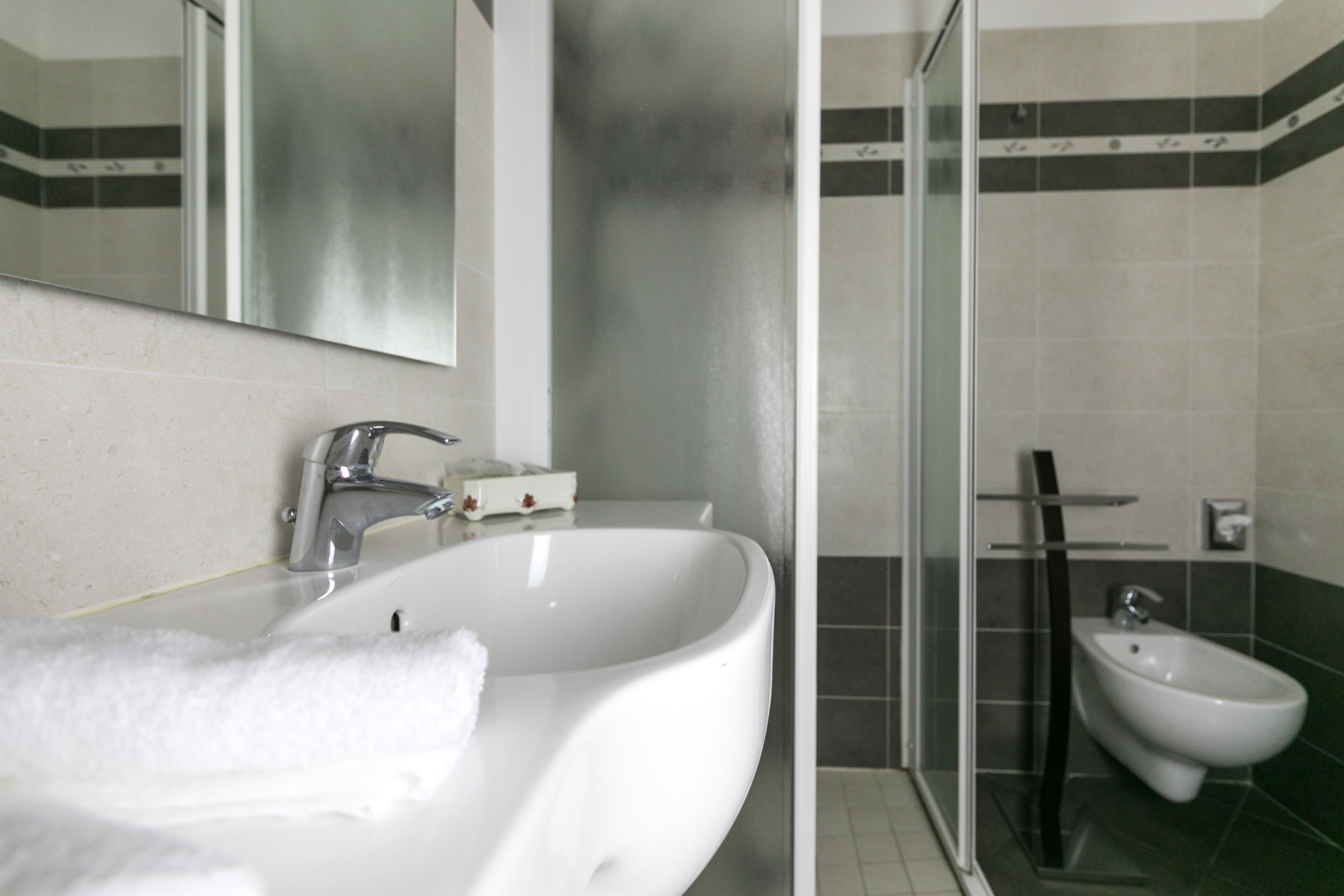 shower, free toiletries, hair dryer, bidet