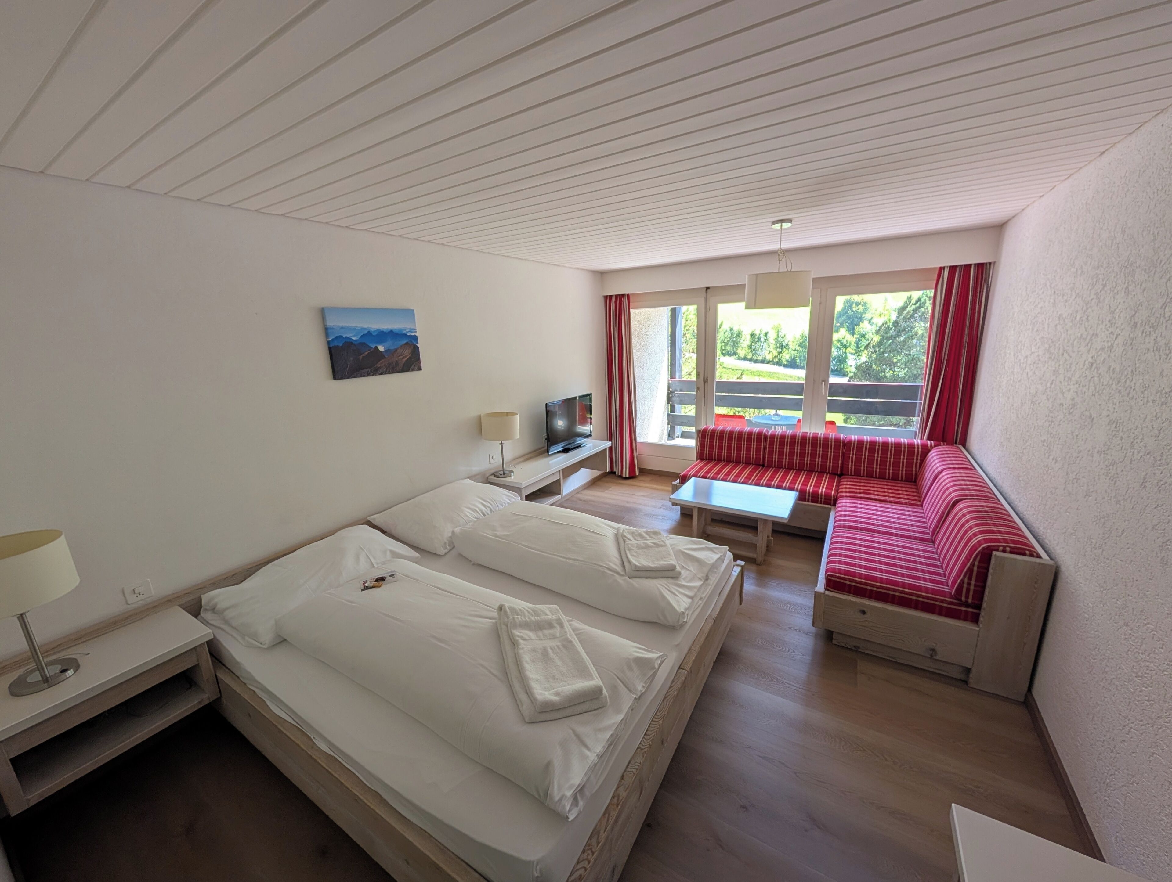 Habitación doble (Churfirsten) | Ropa de cama hipoalergénica, edredones de plumas, caja fuerte
