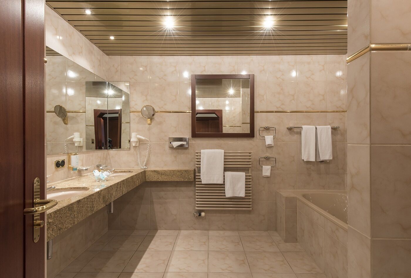 double room, lake view | bathroom | hair dryer, bathrobes, towels