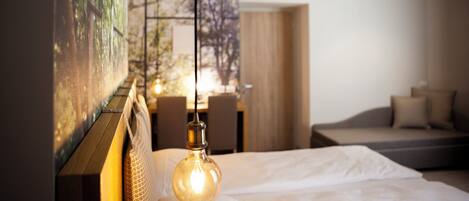 Couette en duvet d'oie, coffres-forts dans les chambres, bureau