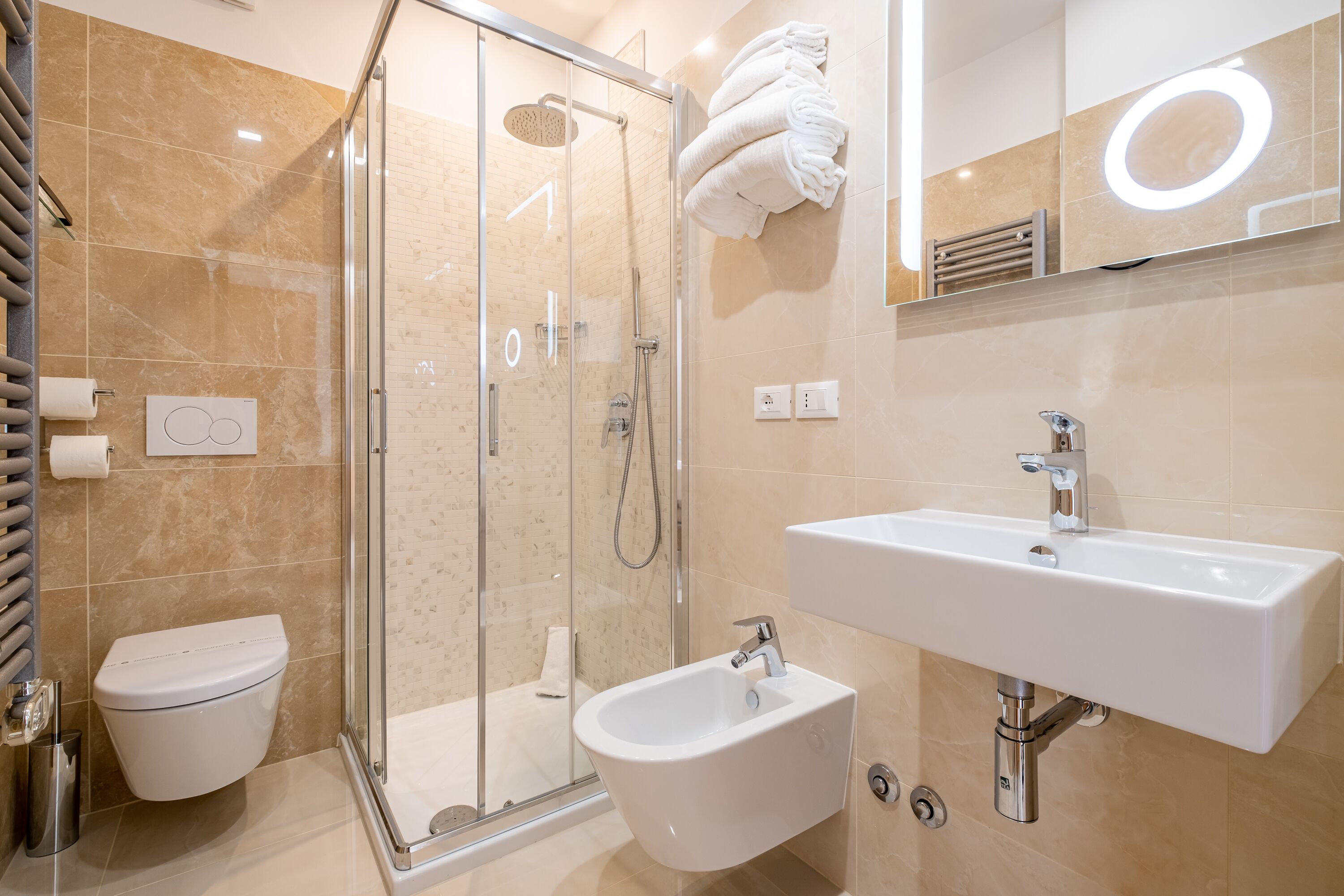 family suite, 2 bedrooms, connecting rooms, lagoon view (2 bathrooms) | bathroom | shower, rainfall showerhead, free toiletries, hair dryer