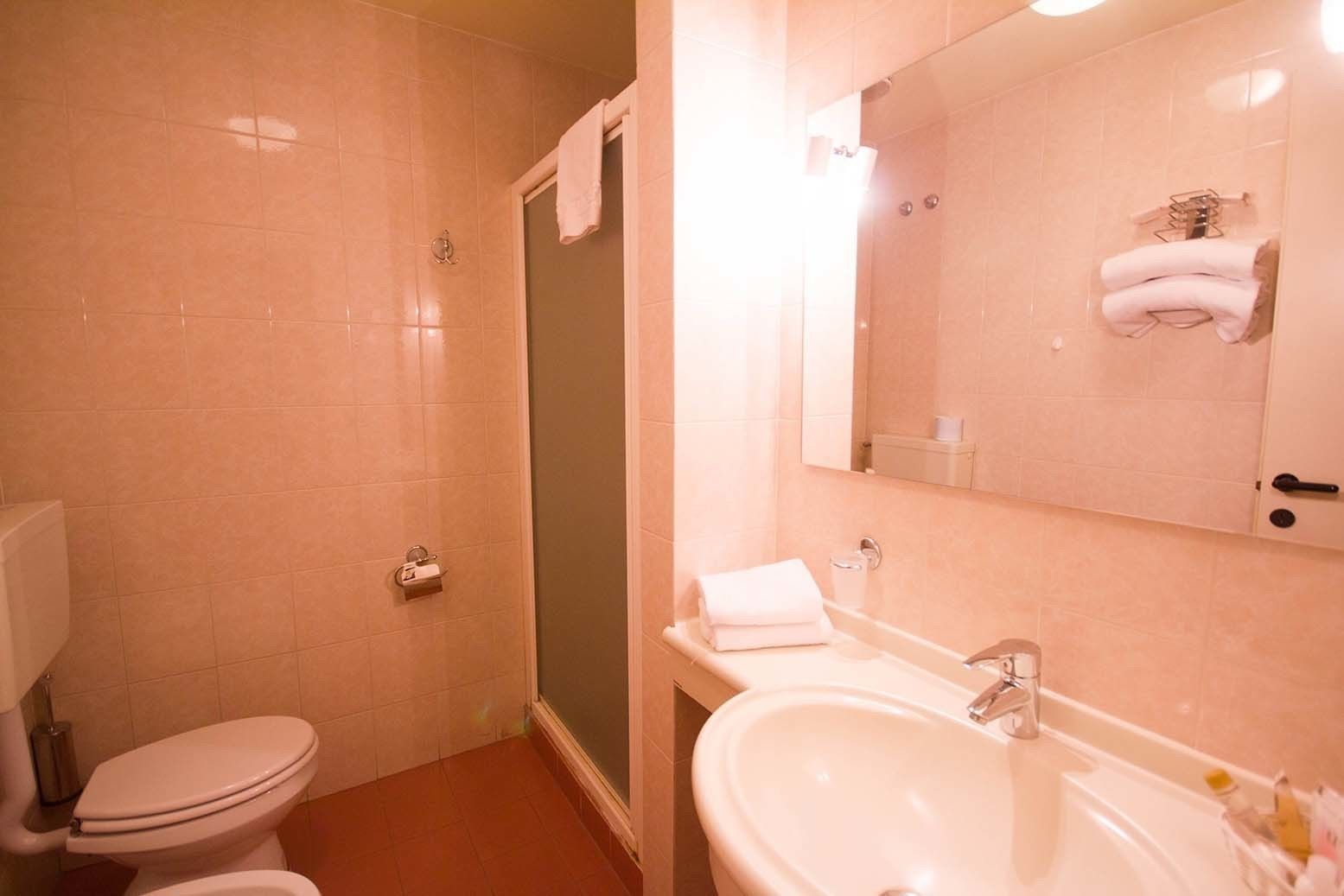 shower, free toiletries, hair dryer, slippers