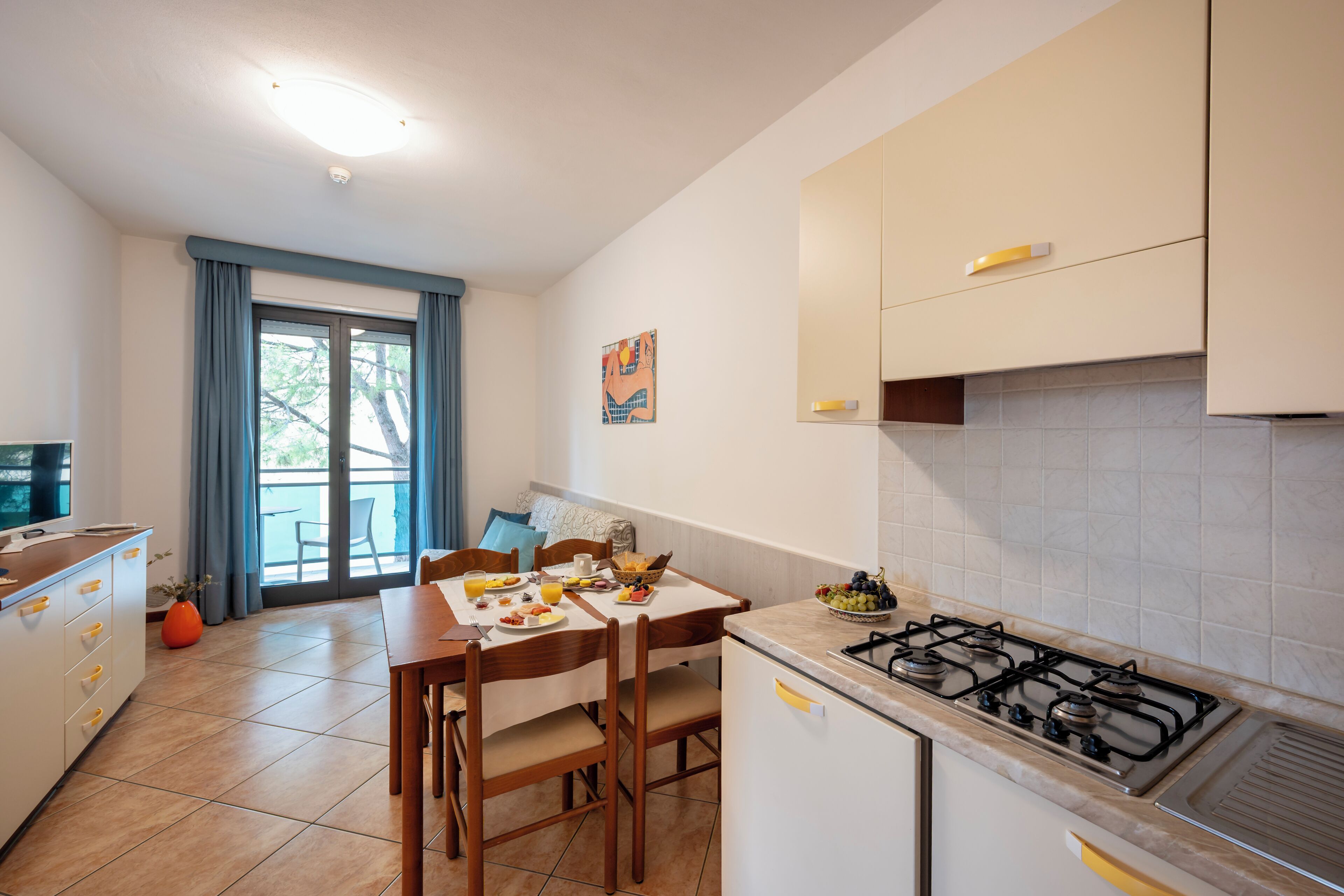 Familjelägenhet - balkong | Vardagsrum | Platt-tv