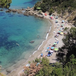 Private beach, black sand, snorkeling
