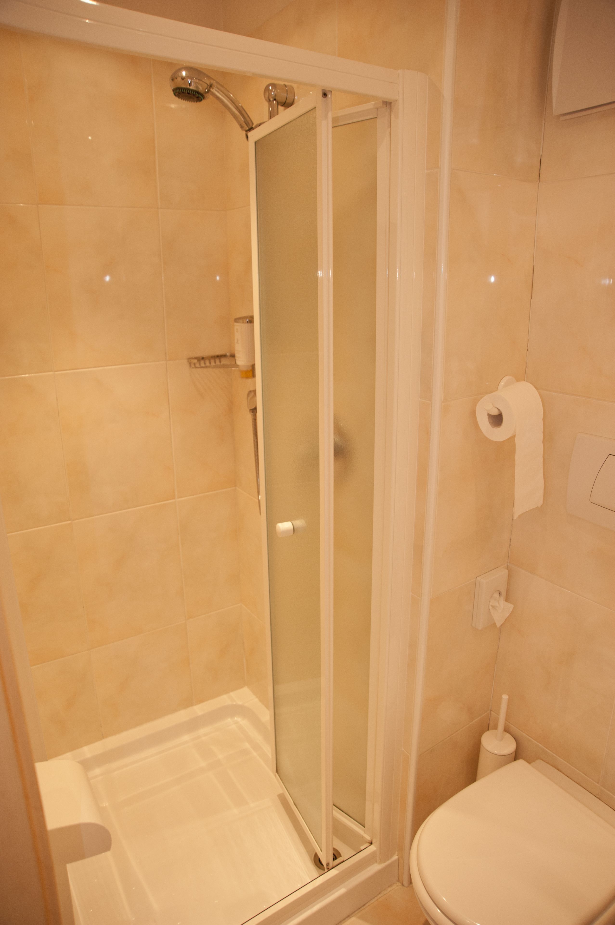 single room | bathroom | shower, free toiletries, hair dryer, towels