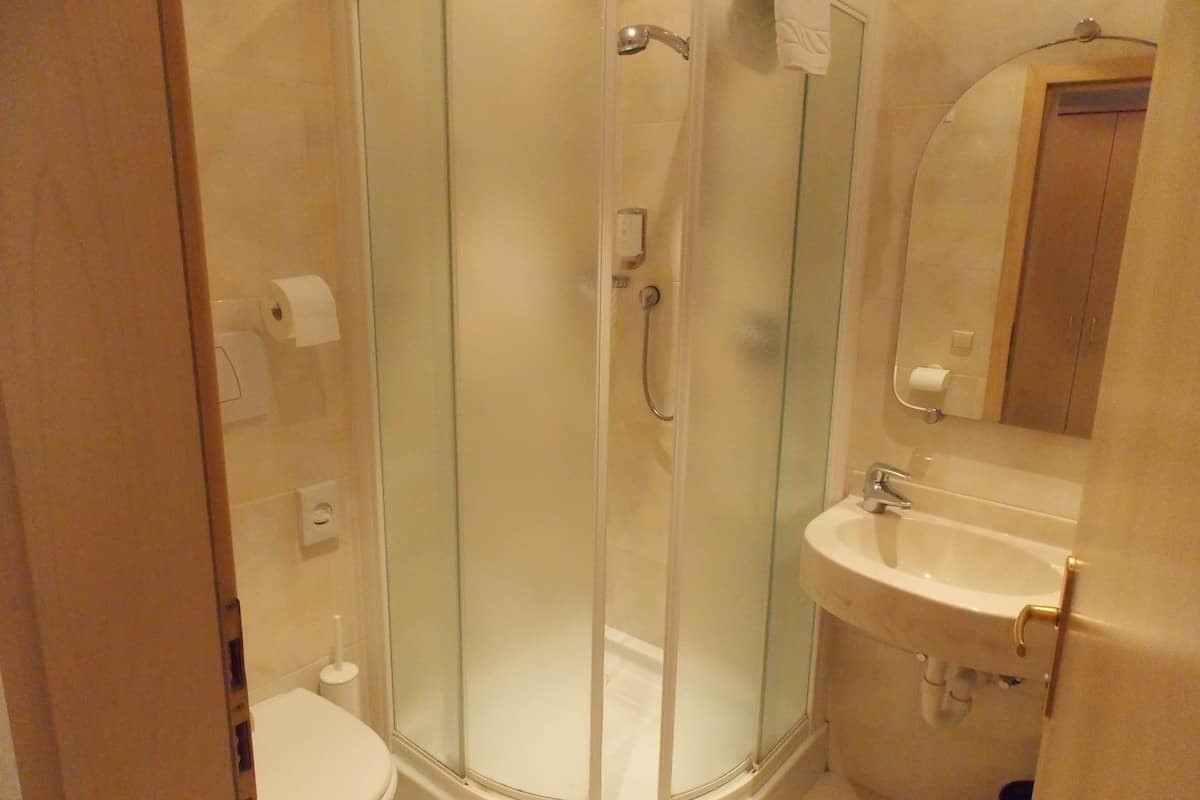 triple room | bathroom | shower, free toiletries, hair dryer, towels