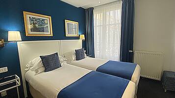 In-room safe, desk, laptop workspace, blackout curtains