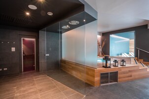 Sauna, hot tub, steam room, body treatments, body wraps, body scrubs