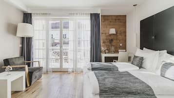 Ropa de cama de alta calidad y minibar