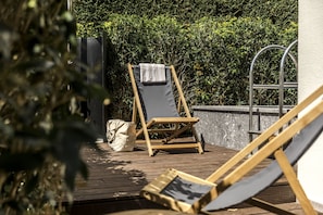 Quarto casal (Plunge Pool) | Roupas de cama premium, frigobar, cofres nos quartos, escrivaninha