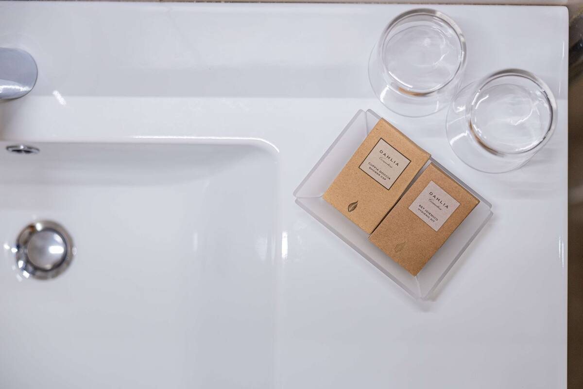 free toiletries, hair dryer, bidet, towels