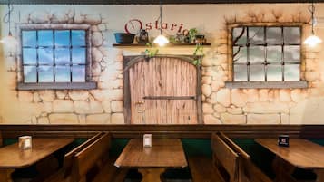 Breakfast, lunch, dinner served; Italian cuisine, al fresco dining