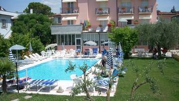 Outdoor pool, a rooftop pool