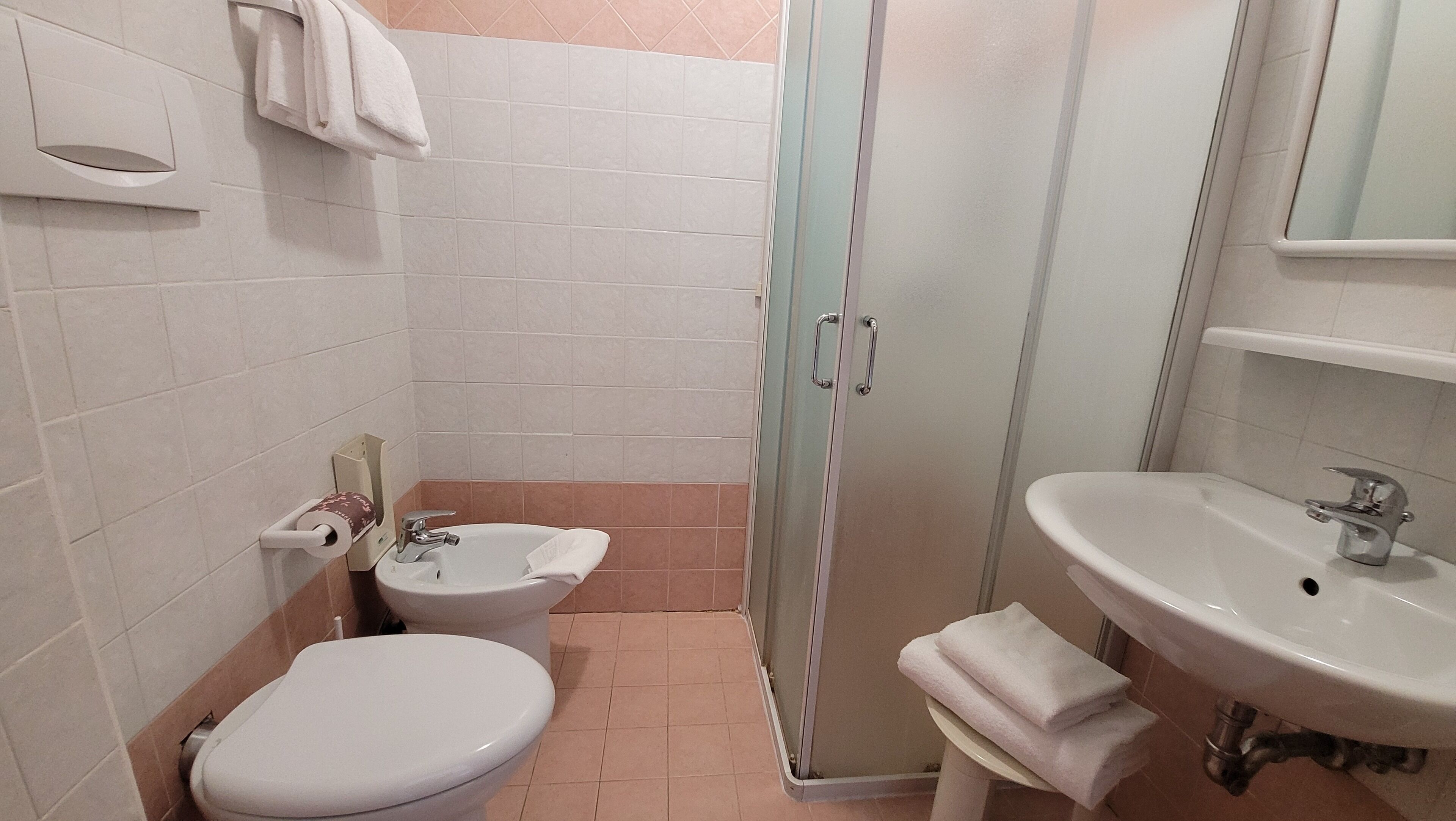 double or twin room | bathroom | shower, free toiletries, hair dryer, bidet