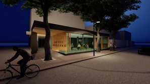 Fassade der Unterkunft – Abend/Nacht