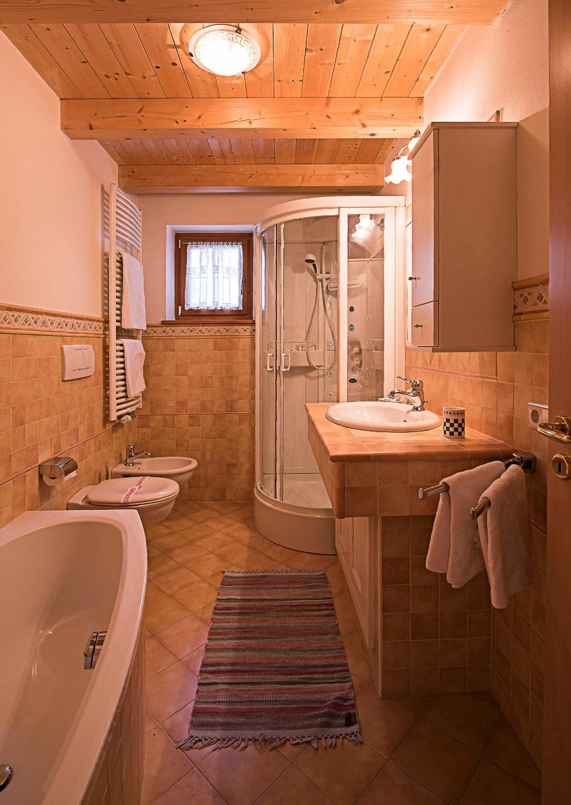 shower, free toiletries, hair dryer, bidet