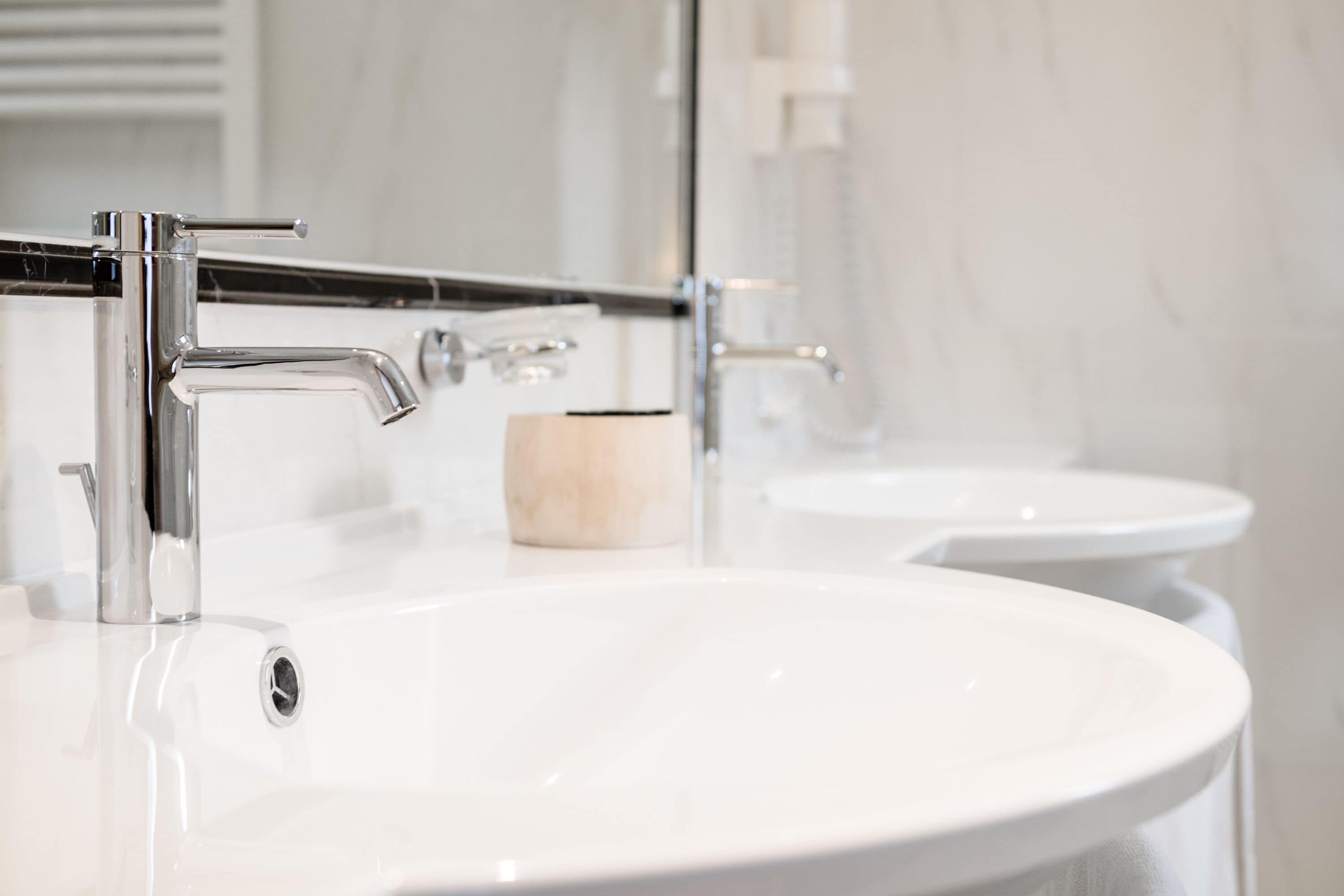 superior double room | bathroom | shower, designer toiletries, hair dryer, bathrobes