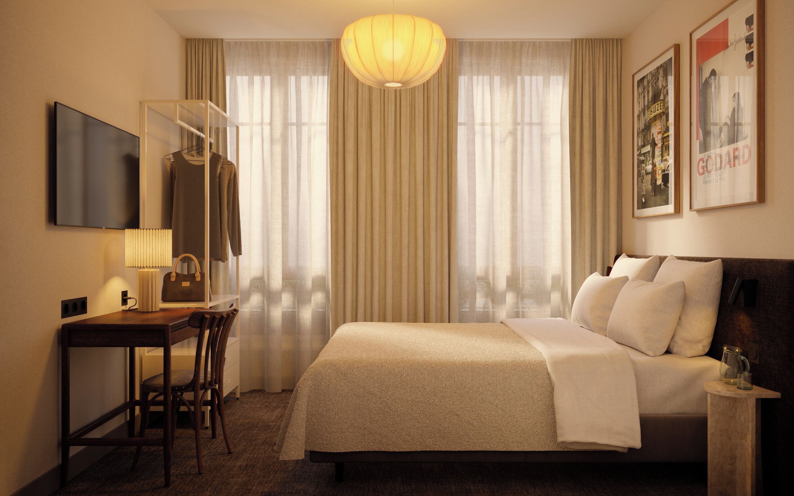 Dobbeltrom – superior | Senger med Select Comfort-madrass, skrivebord og wi-fi (inkludert)