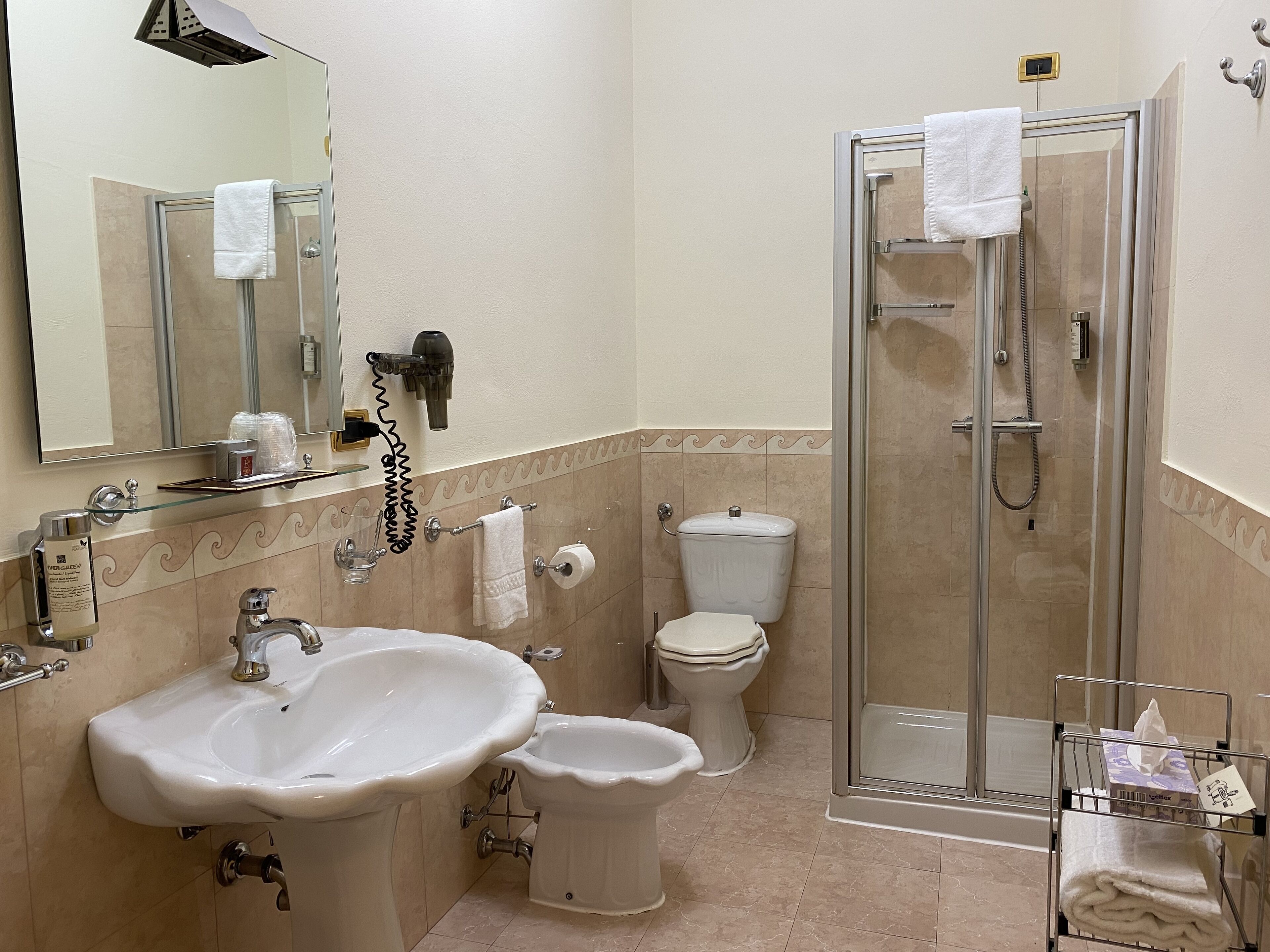 standard double room single use | bathroom | combined shower/bathtub, free toiletries, hair dryer, slippers
