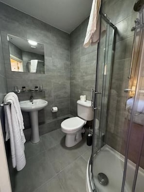 Shower, free toiletries, hair dryer, towels - Baggot Court Townhouse (Dublin)