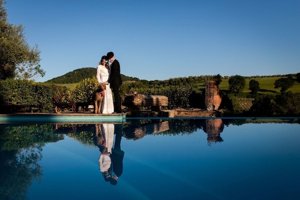 Outdoor wedding area