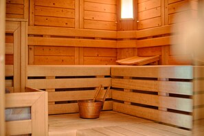 Sauna, banyera d'hidromassatge i bany turc 