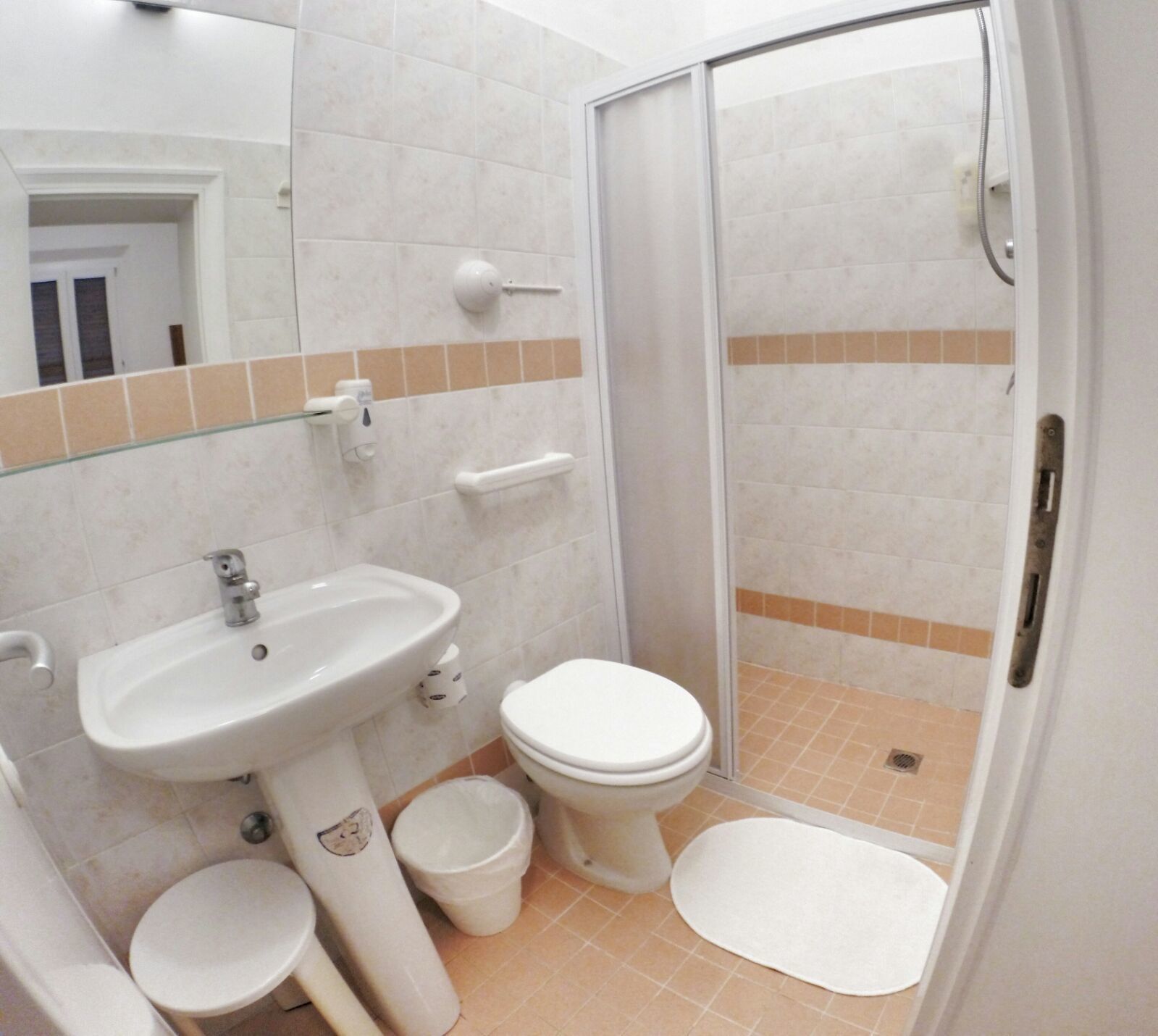 double or twin room | bathroom | shower, free toiletries, hair dryer, towels