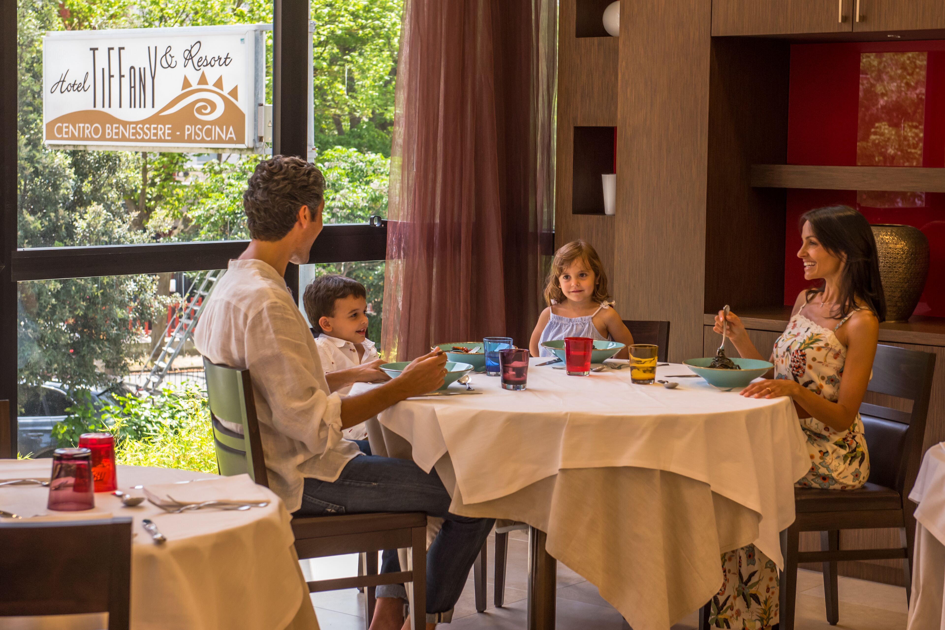 breakfast, lunch, dinner served; italian cuisine