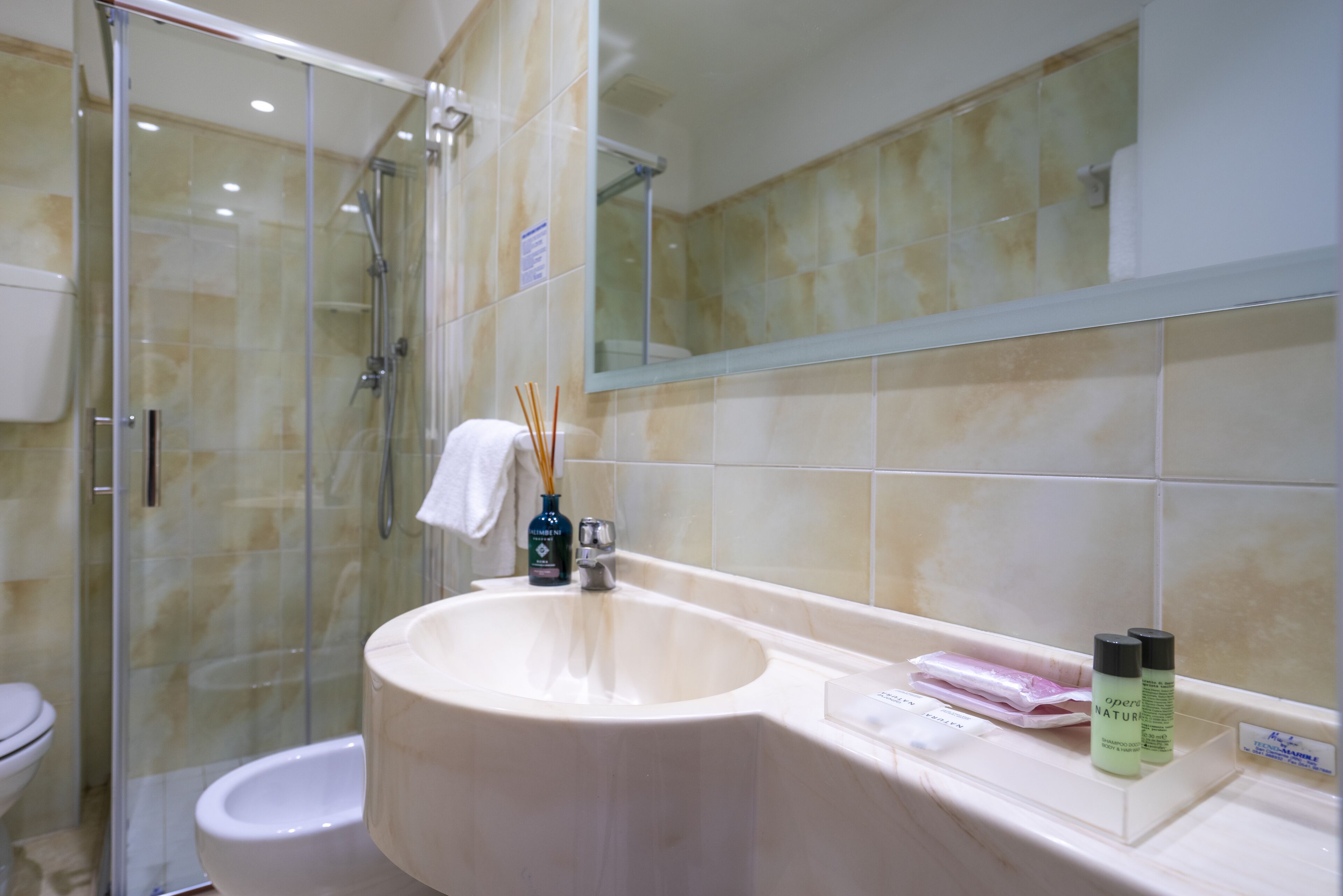 shower, free toiletries, hair dryer, bathrobes